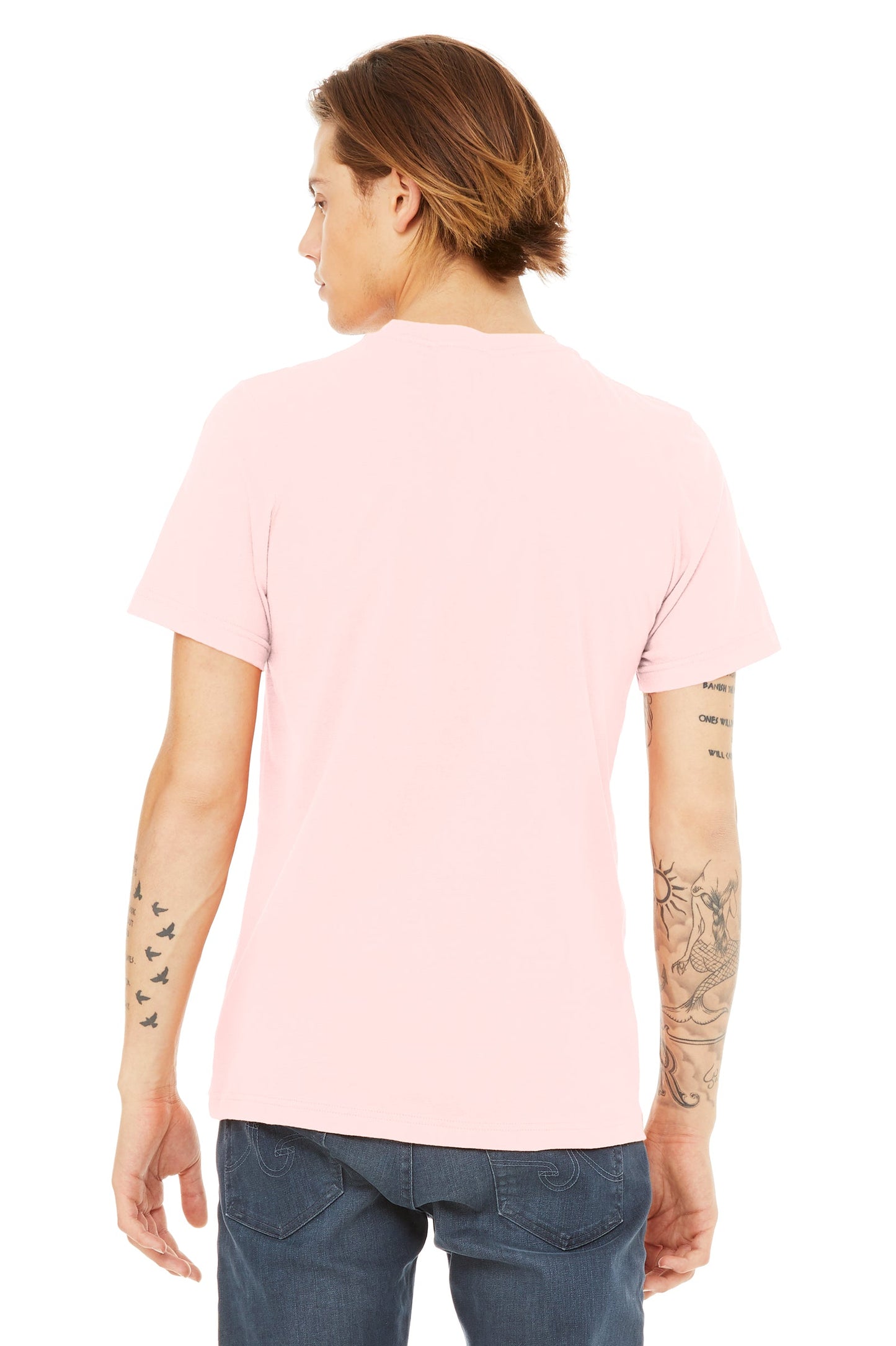 Short Sleeve Unisex Jersey Shirt-Light Pink