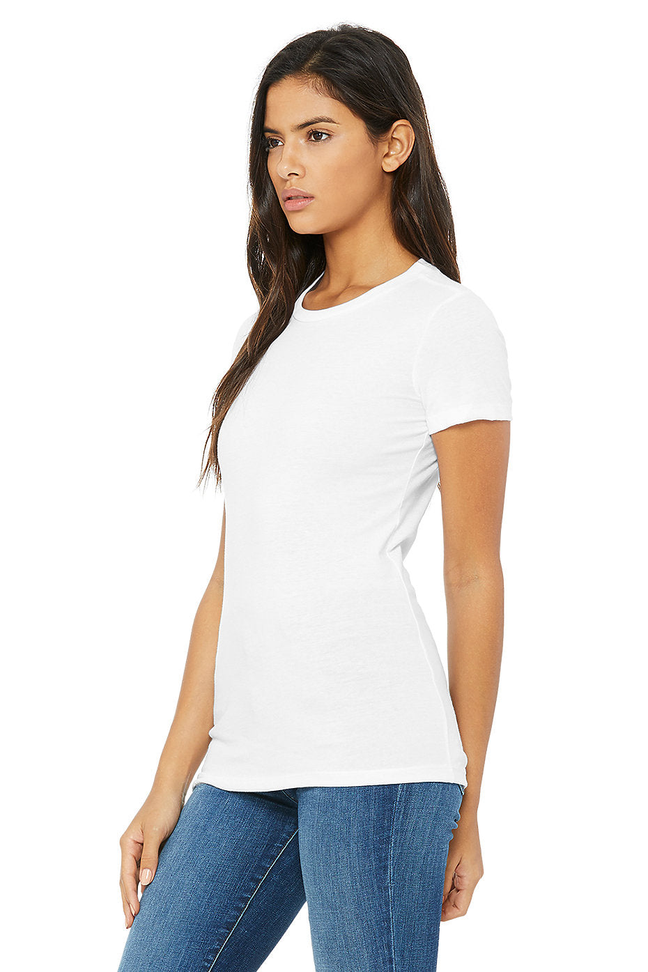 Short Sleeve Slim fit Jersey Tee/Top-White