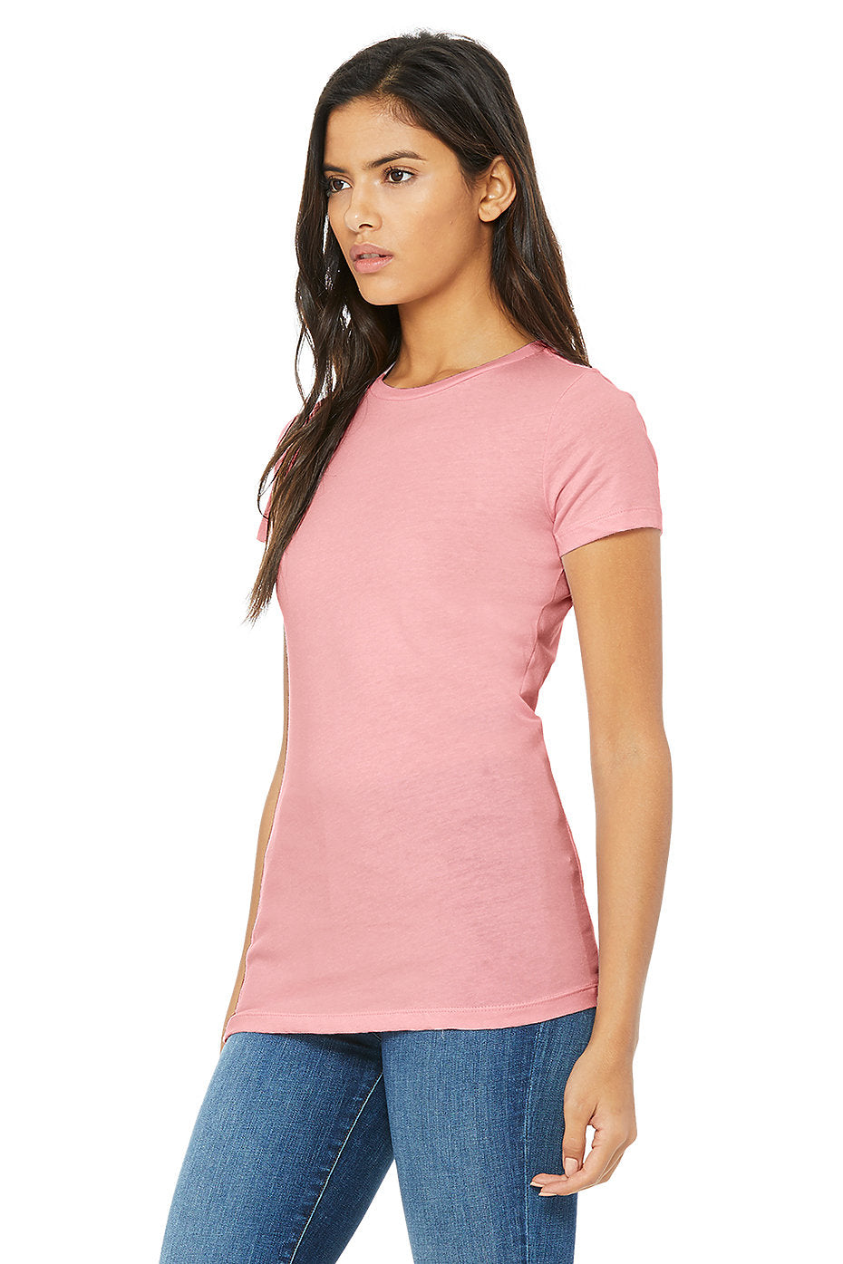 Short Sleeve Slim fit Jersey Tee/Top-Pink