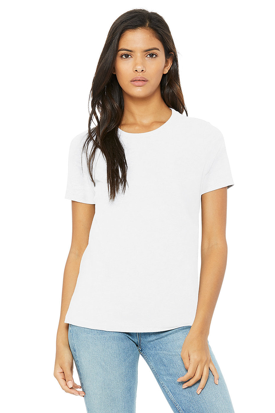 Short Sleeve Relaxed fit Jersey Tee/Top-White