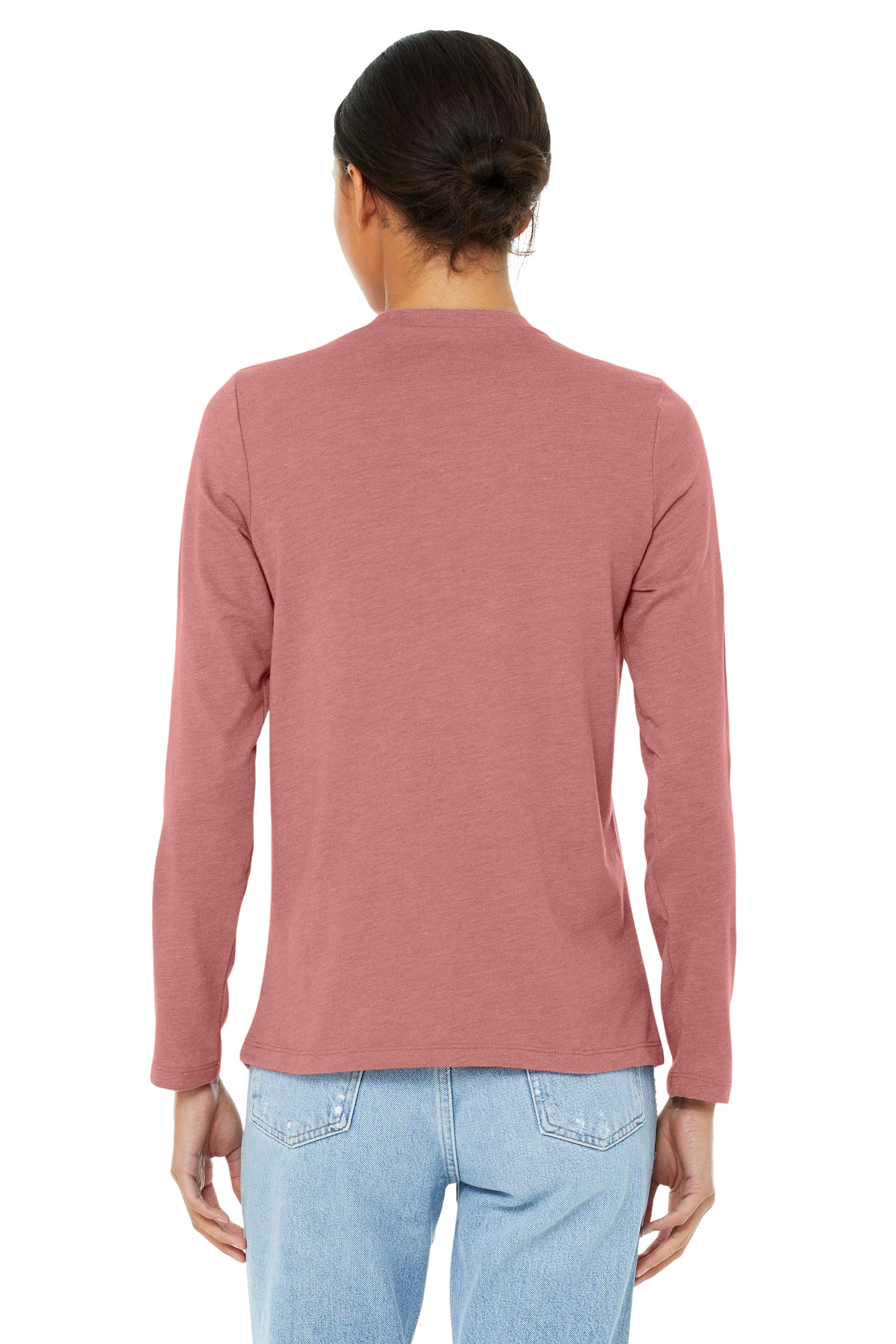 Long Sleeve Semi-relaxed fit Jersey Top-Mauve