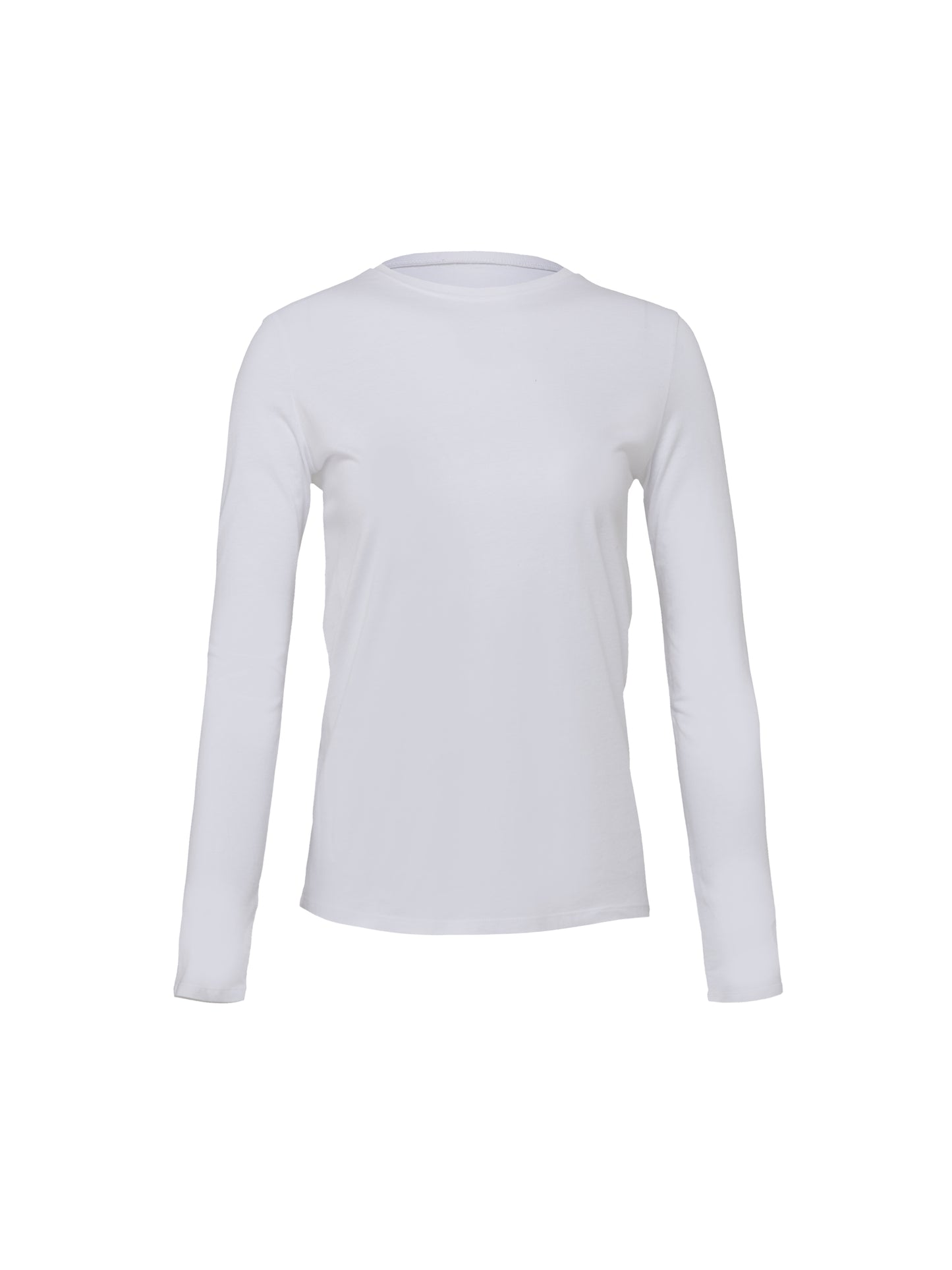 Long Sleeve Semi-relaxed fit Jersey Top-White