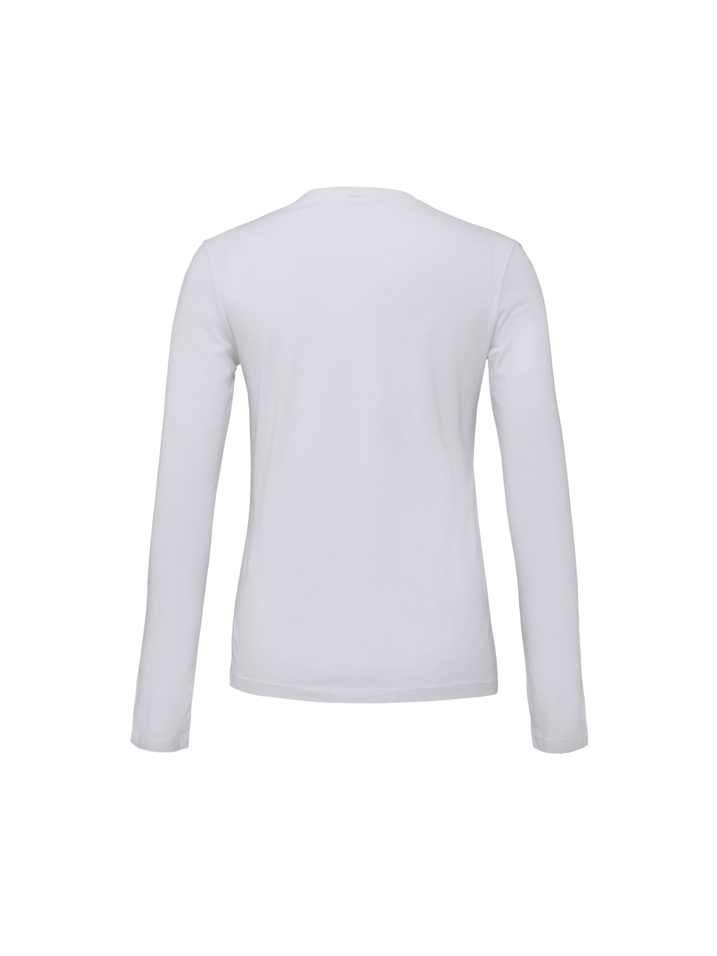 Long Sleeve Semi-relaxed fit Jersey Top-White