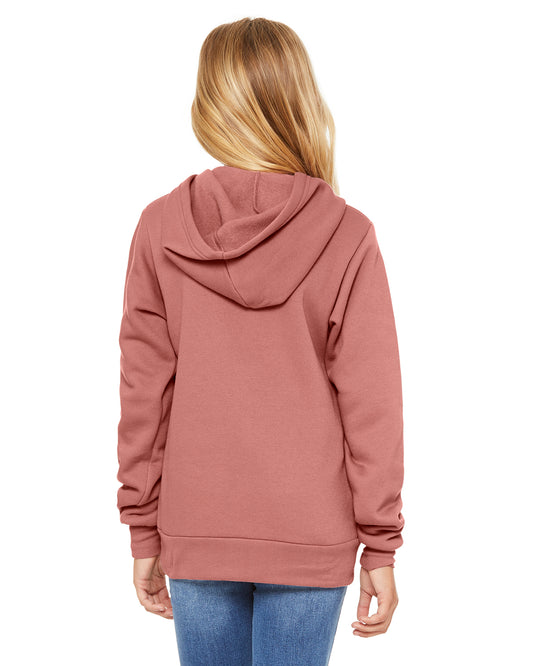 Unisex Fleece Sweatshirt Pullover Hoodie-Mauve